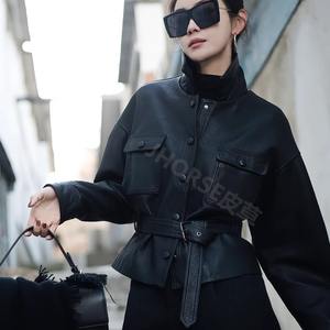 Haying 2025 autunno nuova <span class=keywords><strong>giacca</strong></span> di <span class=keywords><strong>pelle</strong></span> da motociclista di fascia alta da <span class=keywords><strong>donna</strong></span> <span class=keywords><strong>giacca</strong></span> impermeabile <span class=keywords><strong>giacca</strong></span> di montone di canzone Jiatong - Product Image 3