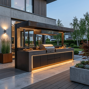Cuisine extérieure moderne <span class=keywords><strong>en</strong></span> acier inoxydable 304 imperméable ODM, cuisine extérieure multifonctionnelle personnalisée pour <span class=keywords><strong>jardin</strong></span>, barbecue, cour, patio - Product Image 2