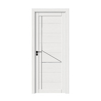 Porte intérieure insonorisée haut de gamme en WPC, porte imperméable à texture bois, adaptée aux chambres et aux salles de bain