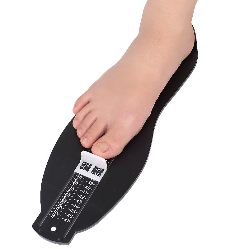 2 Misuratori Per Piedi Bambino, Dispositivo Per Scarpe, Righello Taglie UK, Colore Nero, ABS