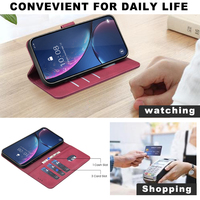 Étui portefeuille magnétique couleur unie anti-RFID pour Infinix Note 50 Pro Plus 4G Note 40 Pro+ 5G, coque en cuir à rabat