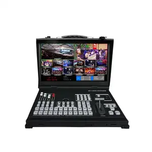 Top quality 1080P60fps audio video mixer live broadcast TikTok/Youtube/Facebook/church ecommerce 12 channel SDI video switcher