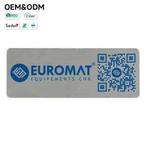 Plaques d'identification personnalisées en aluminium anodisé mat, sans trou, pour équipement industriel, avec code QR ponctuel, imprimées à l'écran - Product Image 3