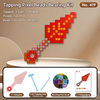 Kit de perles à griffonner style arme, ensemble de perles à griffonner sans marteau ni fer, jouet éducatif DIY de pixel art fait main pour enfants