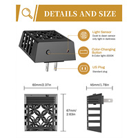 Veilleuse LED murale à brancher, contrôle par induction, blanc chaud, matériau ABS, protection des yeux, luminaire à intensité variable pour chambre à coucher