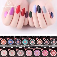 Faux ongles Fengshangmei Press, artificiels, à effet stiletto, brillants, avec paillettes, demi-couverture, en ABS durable, pré-conçus pour les doigts