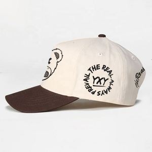 Gorra de Béisbol Deportiva con Bordado a Mano de Oso, Estilo Urbano, con Logotipo Personalizado, 100% Algodón, Ajustada - Product Image 4