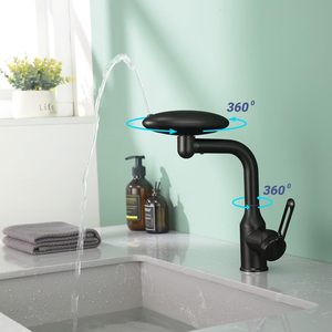 Matte màu đen duy nhất-lỗ đa chức năng phòng tắm lưu vực vòi nước 4 Nước Outlet Chế độ & 360 ° xoay Bar tap ống nước - Product Image 5