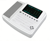 Appareil ECG 12 pistes WEC-12A avec écran tactile 7 pouces et interprétation automatique, batterie rechargeable intégrée et impression thermique