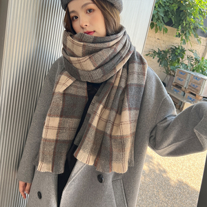 Fashion Oversized Keep Warm <strong>100</strong>% <strong>Wool</strong> Scarf Women Thickening Cashmere Winter Scarves <strong>Shawls</strong> - Product Image 3