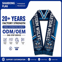 Écharpe de supporter personnalisée en polyester, imprimée par transfert thermique haute définition, pour événements sportifs