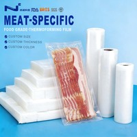 Sacs d'emballage sous vide multicouches co-extrudés, transparents, imprimés UV, de qualité alimentaire, thermoscellables, écologiques, pour viande, steak, bacon, aliments pour animaux