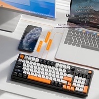 Tastiera Meccanica Wireless Smailwolf MK95 BT 5.0, Tripla Modalità 2.4G, Switch Blu Hot-Swappable per Ufficio, Casa, Desktop, Laptop, PC