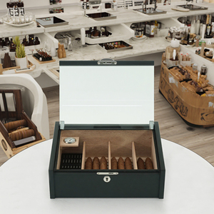 Humidor à cigares en bois fait main Sonny 2026 avec couvercle en verre acrylique de qualité supérieure pour salon de cigares - Product Image 6