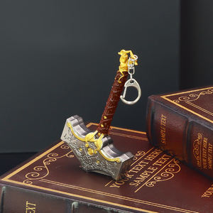 <span class=keywords><strong>God</strong></span> of <span class=keywords><strong>War</strong></span> <span class=keywords><strong>Ragnarok</strong></span>, martillo de Thor, arma Kratos, 13cm, 118g, llavero de aleación de Zinc de Metal completo, martillo pequeño - Product Image 4