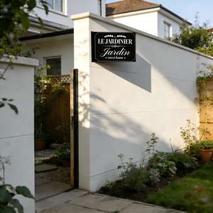 Panneau mural métallique en relief, signalétique très visible, <span class=keywords><strong>LE</strong></span> JARDINIER Jardin Sweet Home, personnalisé 40X30X5CM, panneau mural - Product Image 1