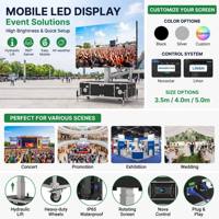Écran LED portable JCT pour événements, publicité mobile, remorque LED, camion, affichage couleur intégrale, étanche IP65
