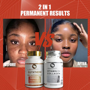 Set Voor Het Bleken Van De Huid Verheldert De Teint En Voedt De Huid Glutathion Vitamine C + Collageencapsules Oem - Product Image 3