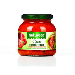 Natureta Spicy Tomato <b>Large</b> Contour Sauce in <b>Mason</b> <b>Jar</b> 300g X 12 Pieces ETA KAMNIK D.O.O. - Product Image 1