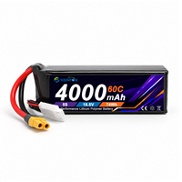 Batterie Lipo rechargeable Yattox 5S 4000mAh 60C haute puissance 100% LCO pour voiture RC, hélicoptère EDF, bateau