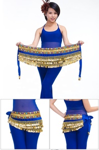 Lei balla 248 pezzi monete danza del ventre in metallo dorato doppio strass egizio fianchi sciarpa cintura cintura fusciacca per donne ballerini adulti - Product Image 4