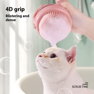 Di lusso portatile in plastica eco-friendly Pet spazzola da doccia morbida pettine da massaggio per cani gatti toelettatura 250ml Shampoo comodo - Product Image 3