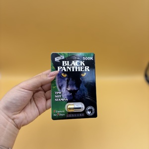 Cápsula Black Panther 500k, la Mejor y Más Efectiva, Cápsula Vegetal Bien Equilibrada, Una Unidad, Nutrición Herbal para Hombres Adultos - Product Image 1
