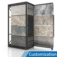 Vente directe usine – Présentoir de sol personnalisé en acier inoxydable pour carreaux de granit, avec système de déplacement, certifié ISO9001