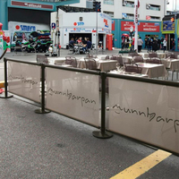 Personnalisé intérieur/extérieur sécurité file d'attente garde-corps 1.0m ligne garde-corps barrière ceinture en aluminium événement publicité clôture pour hôtels