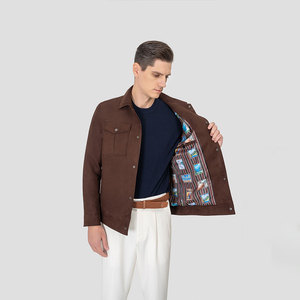 MTM Custom <span class=keywords><strong>giacca</strong></span> Safari <span class=keywords><strong>uomo</strong></span> marrone scuro <span class=keywords><strong>giacca</strong></span> Casual moda <span class=keywords><strong>uomo</strong></span> capispalla - Product Image 5