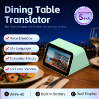 Traducteur IA à double écran 5 pouces OEM d'usine, 4G, traduction bidirectionnelle en temps réel, 35 langues, appareil de traduction pour stand d'exposition