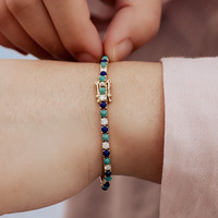 10k 14k 18k laboratoire cultivé bracelet de pierres précieuses moissanite diamant tennis chaîne lien couleur collier 925 argent hiphop bijoux femmes cadeau