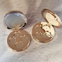 Boîte à fards à paupières personnalisée, ronde, quatre couleurs, effet brillant, finition mate, noble, en plastique ABS, modèle 2408