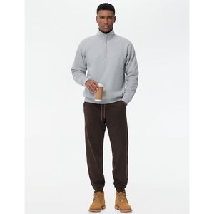Sweat-shirt polaire mi-zippé pour homme FOXA, col montant, poids moyen, respirant, idéal pour l'entraînement - Product Image 5