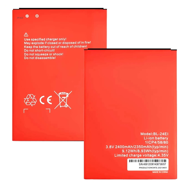 Premium Li-ion Itel BL-24EI Battery Replacement for Itel A44 Pro Itel 1508, 2400mAh Capacity - Red BL-24ET POP2F A44 BL-24FI S13