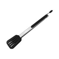 Pinces de barbecue en acier inoxydable de luxe en gros personnalisées, retourneurs en métal, outils de cuisine avec pinces en silicone