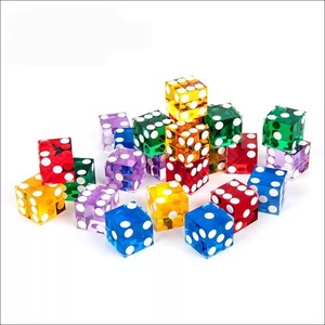 Bán buôn số lượng lớn 19mm vuông nhiều màu rắn Acrylic 6 mặt Cube <span class=keywords><strong>Dice</strong></span> với dấu chấm màu trắng cho DND Trò chơi cờ bạc và giáo dục - Product Image 2