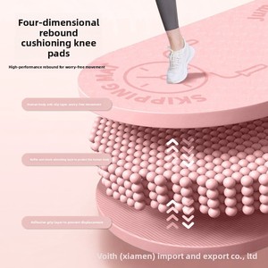 Tapete de Ejercicio para Interiores, Antideslizante, Grueso, Silencioso y Absorbente de Impactos, con Línea de Guía Asana; Cuerda para Saltar de TPE - Product Image 4