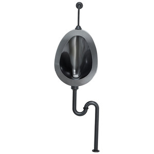 Urinoir mural en acier inoxydable SUS304 avec capteur, chasse automatique sans contact, finition nano noire, pour <span class=keywords><strong>salle</strong></span> <span class=keywords><strong>de</strong></span> <span class=keywords><strong>bain</strong></span> commerciale - Product Image 1