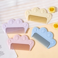 Sisir Pijat Kulit Kepala Anak Portabel Lucu, Set Sisir Rambut Anti Kusut, Bahan ABS Silikon Tahan Lama, Paket Hadiah, Set Perawatan Rambut