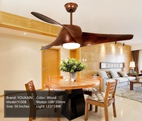 Lustres de haute qualité ventilateur 50 ''pouces moteur à courant continu 3 pièces ABS lames ventilateurs de plafond lumière avec télécommande