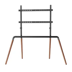 Adjustable Height Mobile TV Mount Stand For Bedroom Floating Artistic Easel Studio Wood TV Floor Stand With 4 Legs