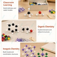 Juego de Química Avanzado de 425 Piezas con Certificación CPC, 12 Elementos (H, C, O, N, S, P, F, Cl, Br, I, B, Plata), Modelo Molecular con Orbitales P