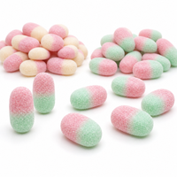 Groothandel Zure Zweedse Snoepjes Mini Ovaal Aardbei Vanille Passievrucht Watermeloen Vegan Halal US EU Conform Winkel