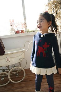 Vêtements pour enfants en gros en ligne : Robe décontractée à manches longues avec capuche pour petites filles, directement de l'usine chinoise - Product Image 2