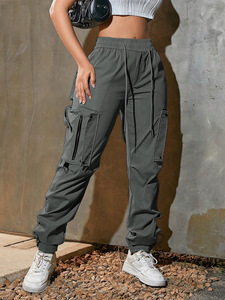 Pantalones Tácticos de Verano para Hombre, Estilo Americano, con Cordón Ajustable, 100% Poliéster, para Uso en Exteriores, Estilo Jogger, Tipo <span class=keywords><strong>Cargo</strong></span>, para Trabajo - Product Image 2