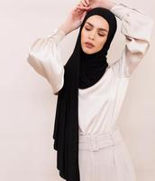 Foulard en jersey de bambou de qualité supérieure musulmane Foulard en jersey de coton Hijab en jersey instantané à double boucle pour femmes