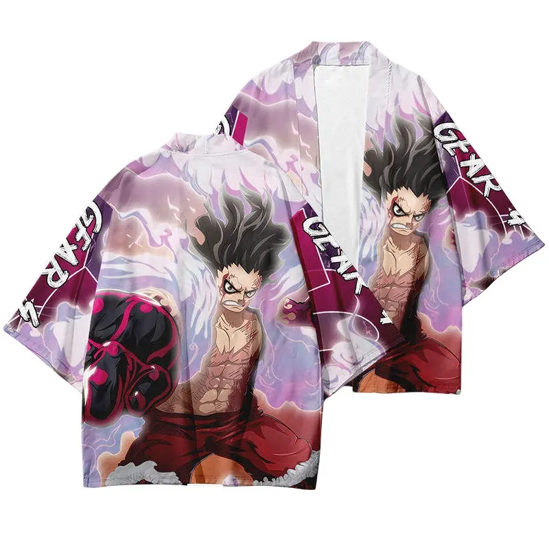 22 estilos Anime Haori Kimono Cosplay disfraz Luffy Zoro Ace Cosplay disfraces de verano abrigo Anime camiseta