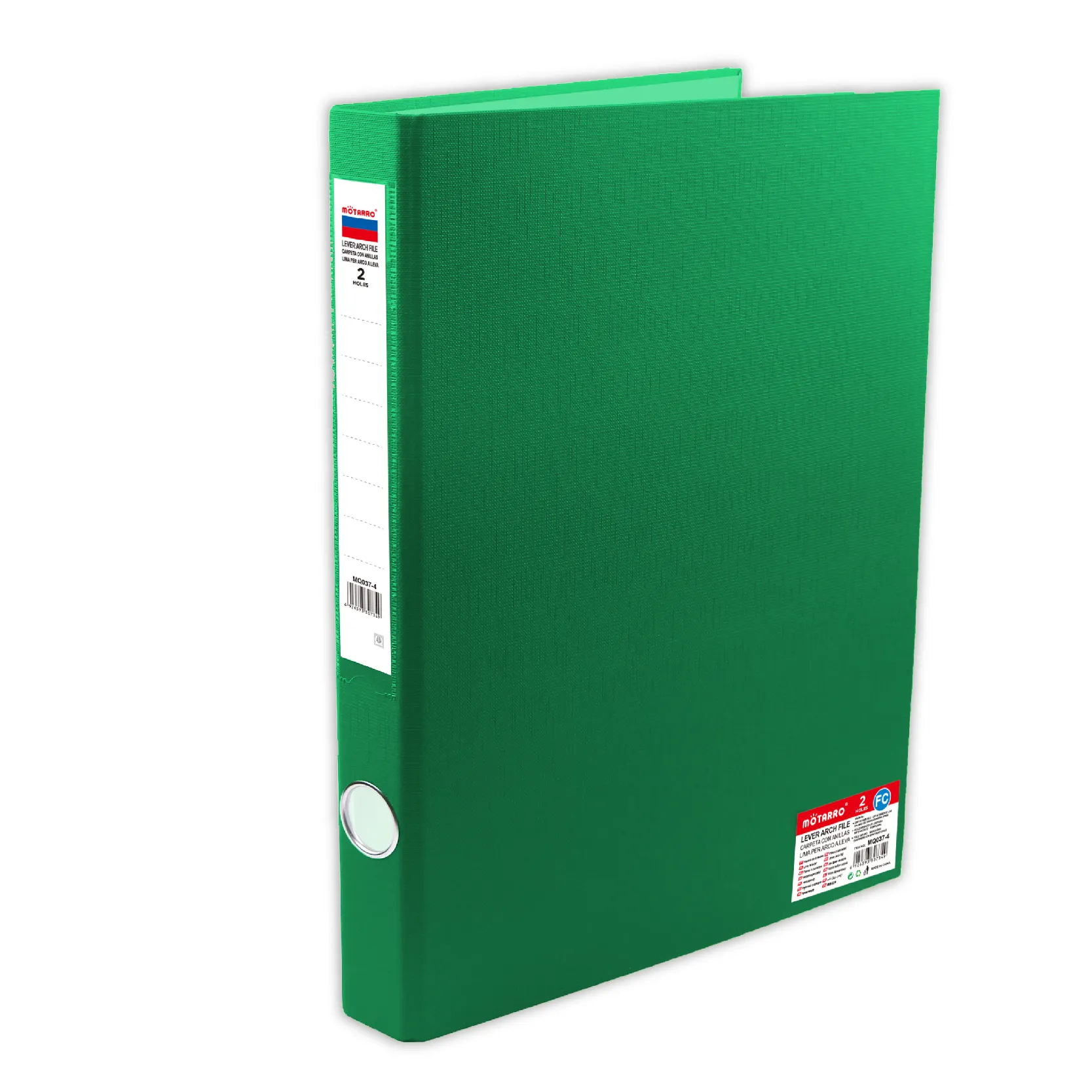 New Product Office Green Box File Lever Arch File Folder 2 Holes Metal Clip Folder For Document