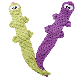 Giocattolo scricchiolante per cani in peluche morbido da masticare senza ripieno a forma di lucertola - Product Image 5